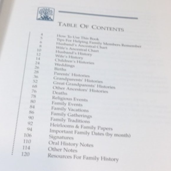 VTG 1990 Our Family-A Historical Journal, Journal about Ancestry Hardcover - Picture 7 of 12